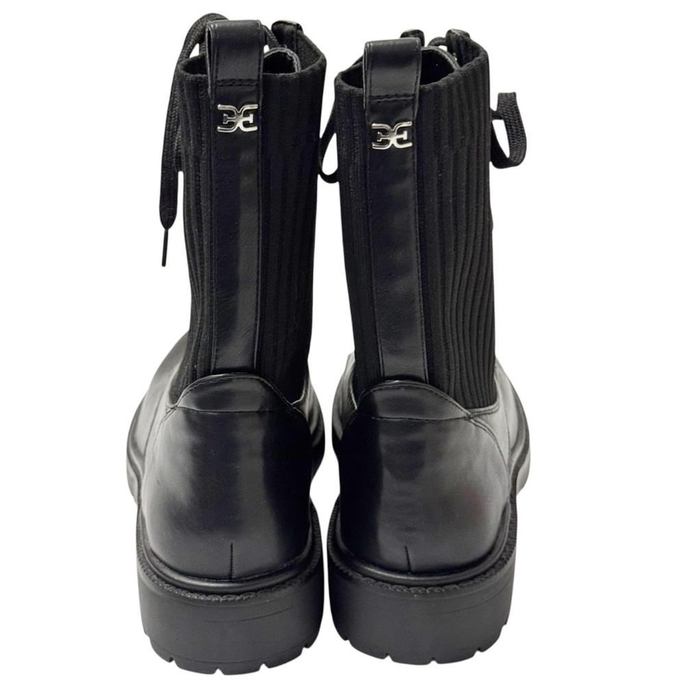Sam Edelman Lydell Lace Up Combat Chelsea Boot Black 9 - Picture 7 of 14